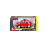 *18-22099 Bburago - Fiat 500L (1968), rosso - Scala 1:24