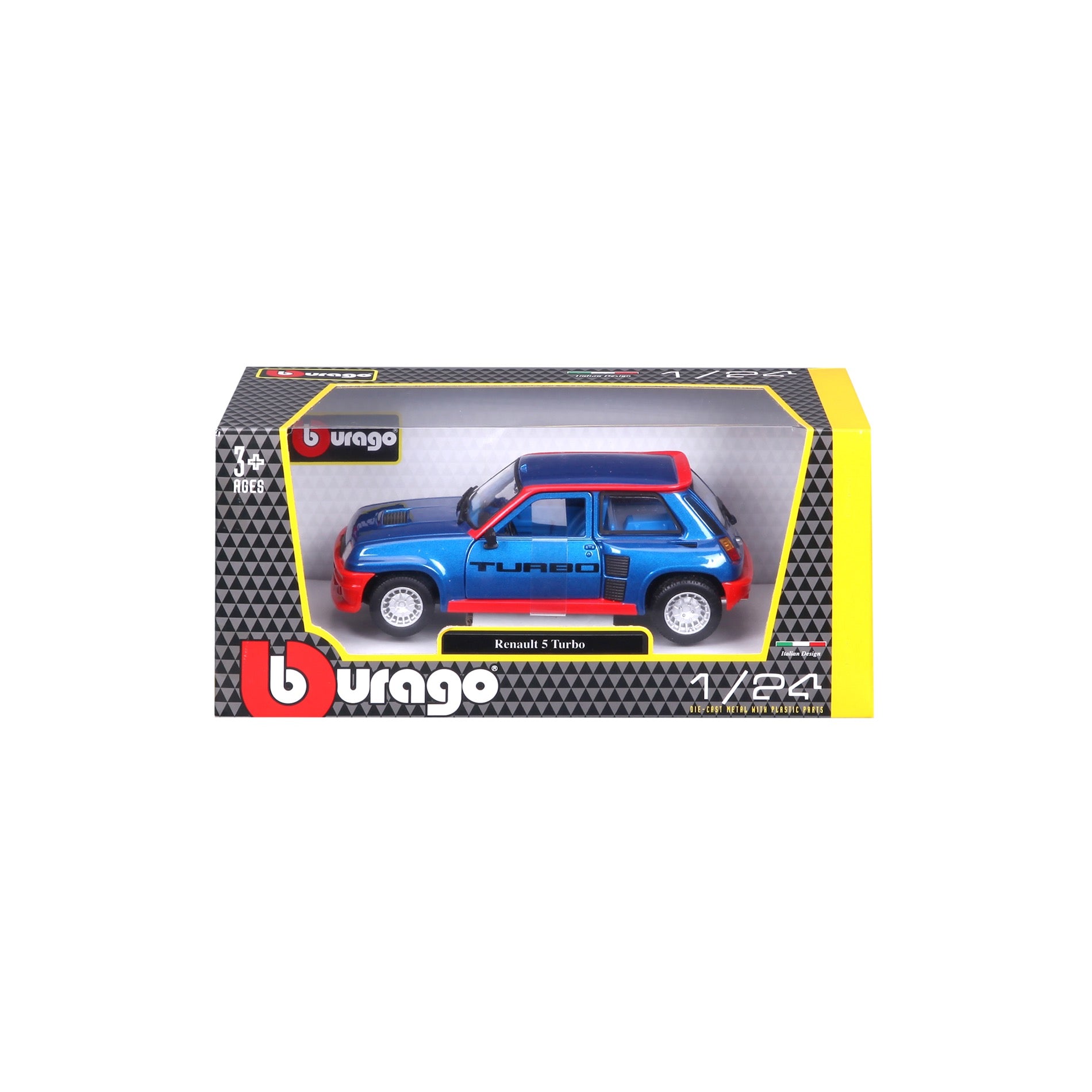 18-21088 BU Bburago 1:24 Collezione - Renault 5 Turbo Blue/Red