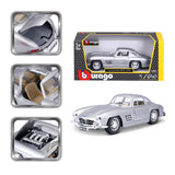 18-22023 SL Bburago -  Mercedes-Benz 300 SL (1954), argento - 1:24