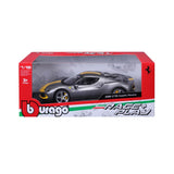 18-16017 GY - Bburago - 1:18 - Ferrari  R&P - 296 GTB Assetto Fiorano grigio