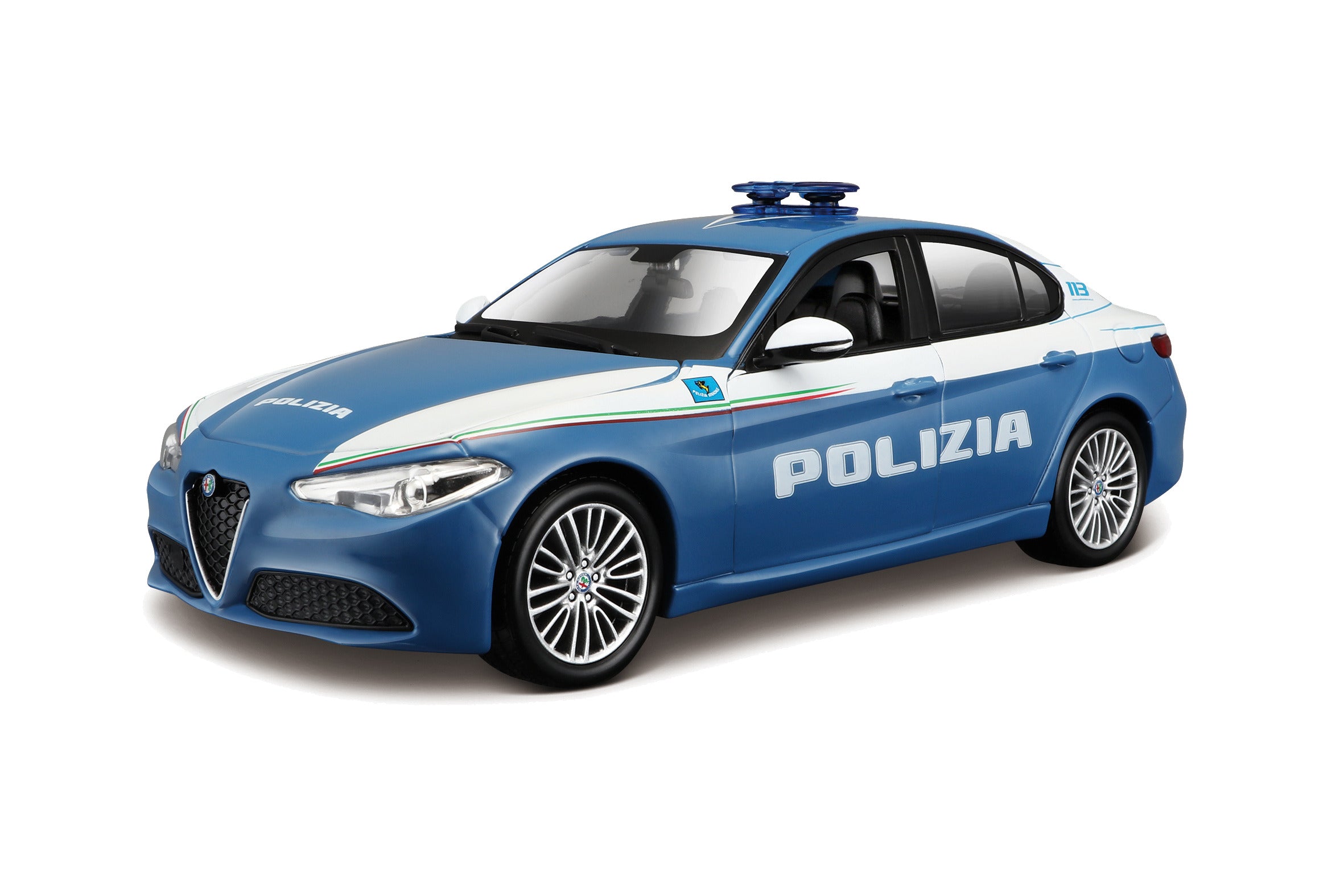 18-25129 Bburago 1:24 - METAL KIT - Alfa Romeo Giulia Polizia