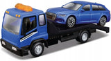 18-31460/18-31461 BBURAGO - CARRO ATTREZZI CON AUTO - 1:43 - BLU O BIANCO