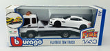 18-31460/18-31461 BBURAGO - CARRO ATTREZZI CON AUTO - 1:43 - BLU O BIANCO