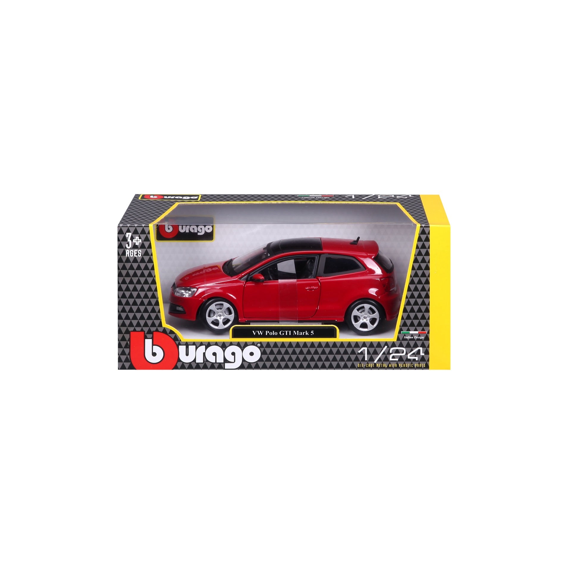 18-21059 RD - Bburago - 1:24 - VW Polo GTI Mark 5 - Rossa