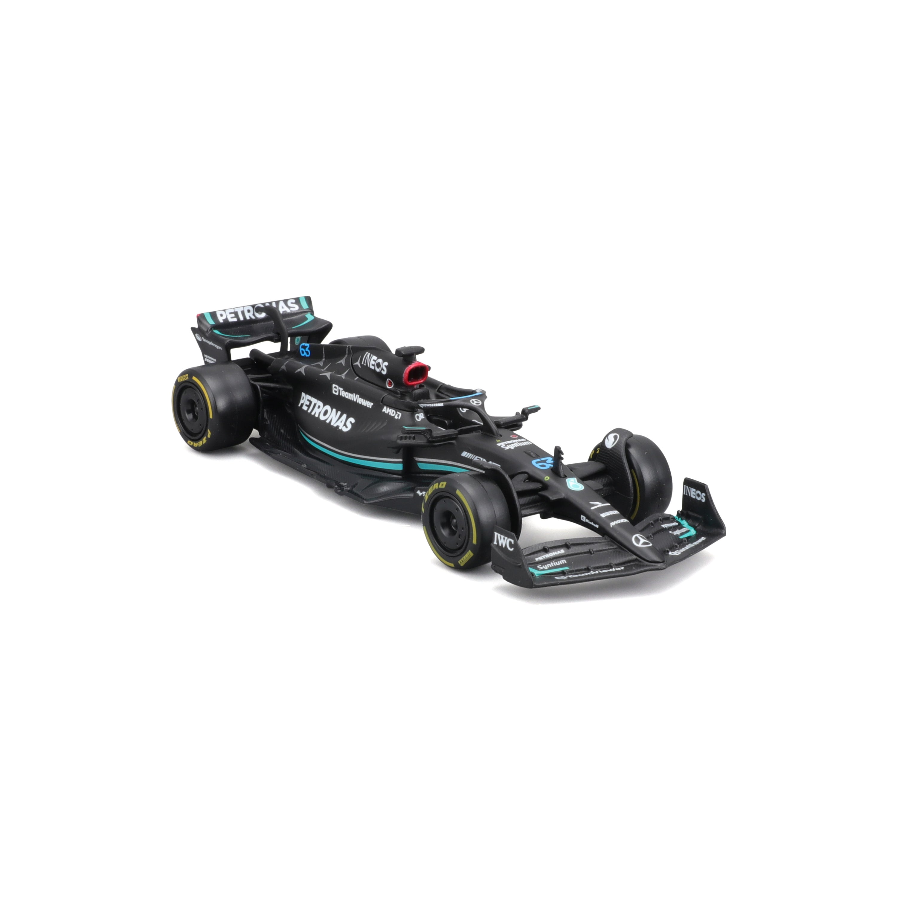 *18-01596_ Burago Racing Mercedes AMG Formula1 #63 (Russel) - 1:43