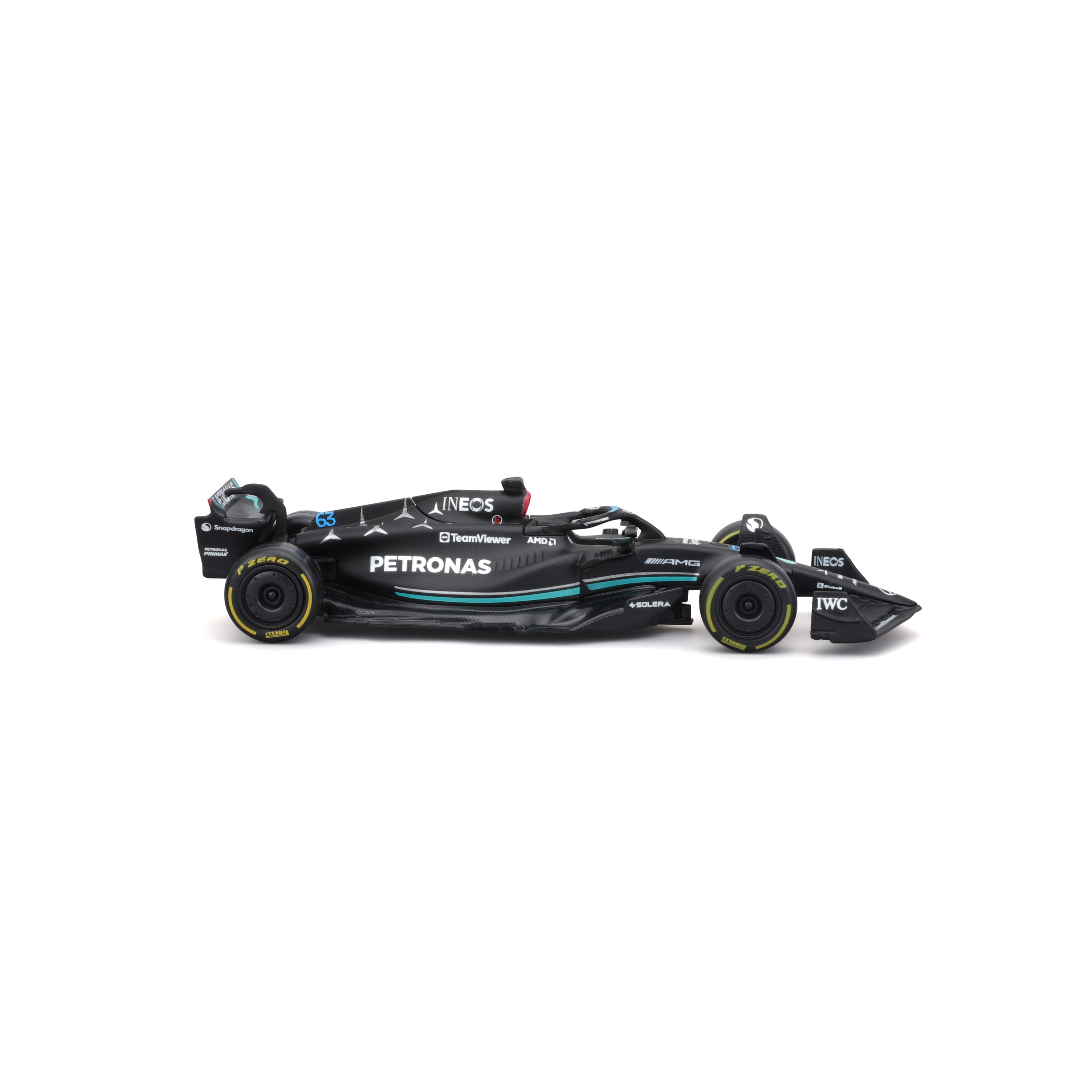 *18-01596_ Burago Racing Mercedes AMG Formula1 #63 (Russel) - 1:43