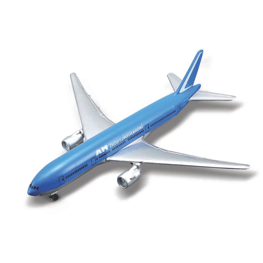 09109 Bburago Maisto - Boeing 777-200, blu e argento