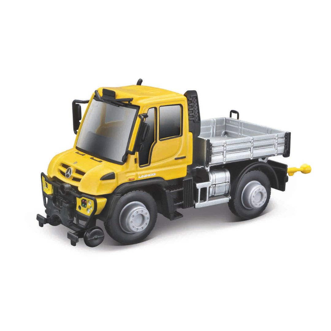 21238 Bburago Maisto - City Service: Camion Unimog, celeste o giallo