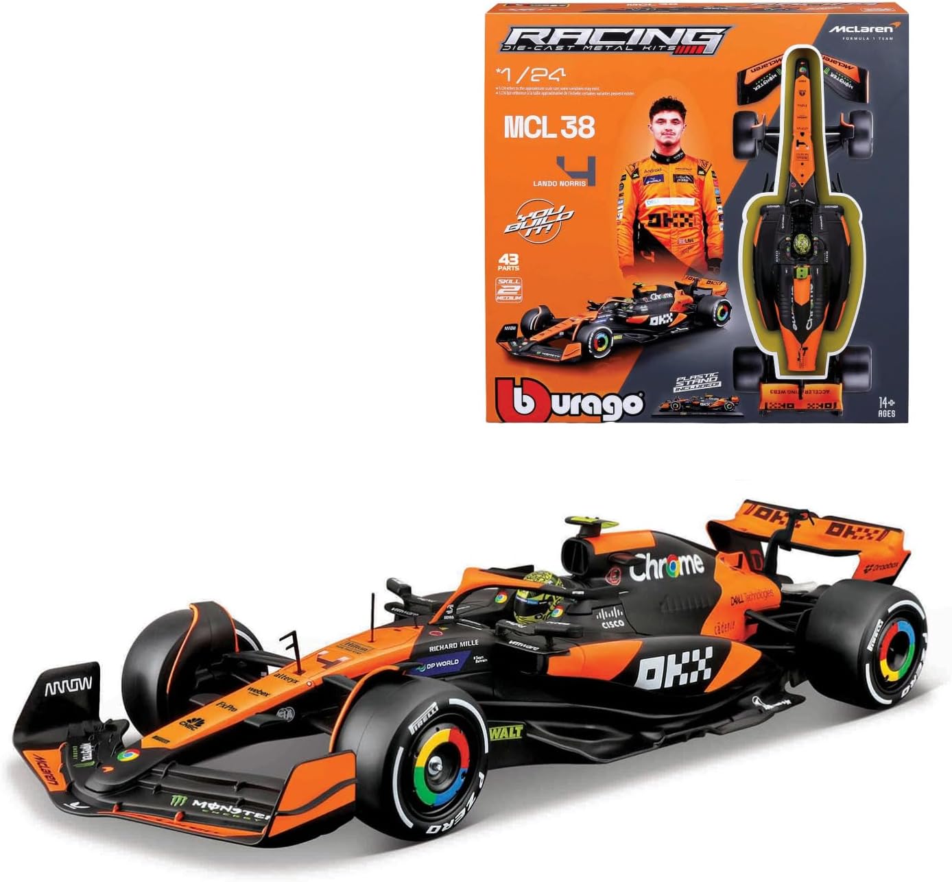 * 18-28504 MODEL KIT MCLAREN MCL38 20241:24 Norris Formula 1 da Assemblare