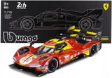 1816312 Bburago Ferrari 499P LHM #50 2024 24H le Mans Champion Version Hard case