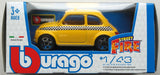 * Bburago Street Fire - Fiat 500Gialla Taxi gialla - Scala 1:43