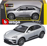 *18-21114 G Bburago Porsche Macan Turbo Electric 1:24 Modello Auto Grigio