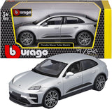 *18-21114 G Bburago Porsche Macan Turbo Electric 1:24 Modello Auto Grigio