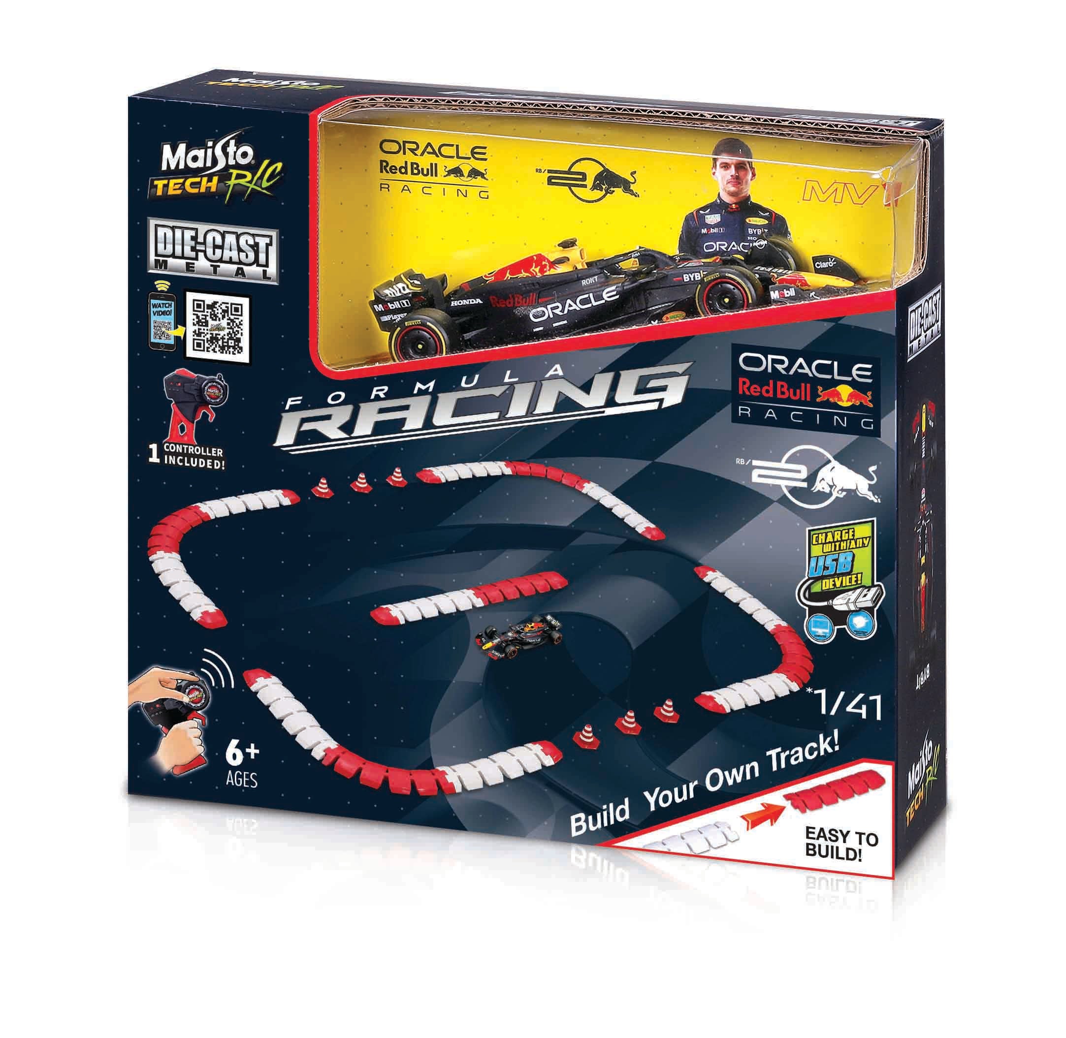 *82672 Bburago Maisto Tech RC Red Bull RB20 F1 1:41 con Tracciato Radiocomando