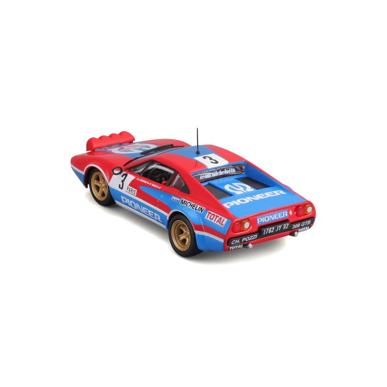 18-36304 - Bburago - 1:43 - Ferrari Racing - 308 GTB 1982 - #3 Rossa/Blu