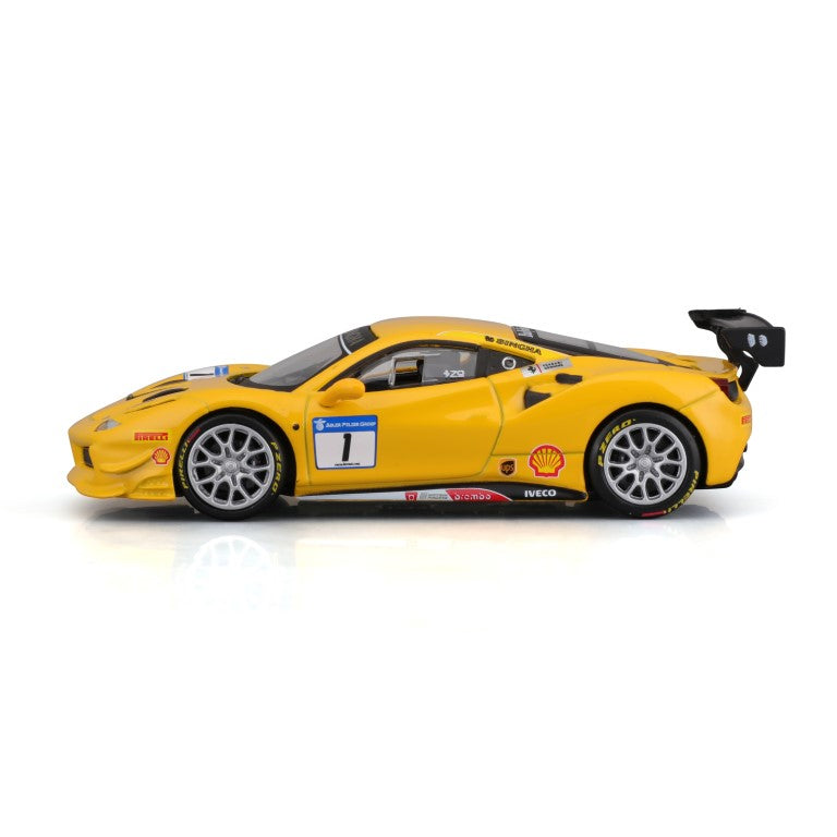 18-36306 - Bburago - 1:43 - Ferrari Racing - Ferrari 488 Challenge - #1 Gialla