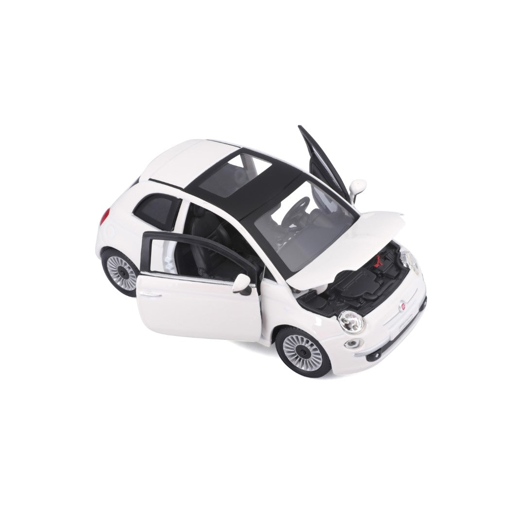 18-22106 Bburago - Fiat 500 (2007), bianca - Scala 1:24