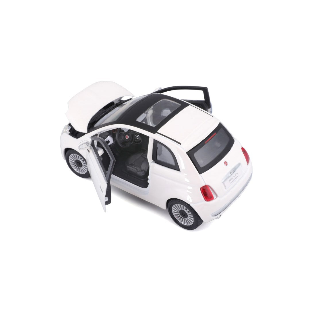 18-22106 Bburago - Fiat 500 (2007), bianca - Scala 1:24