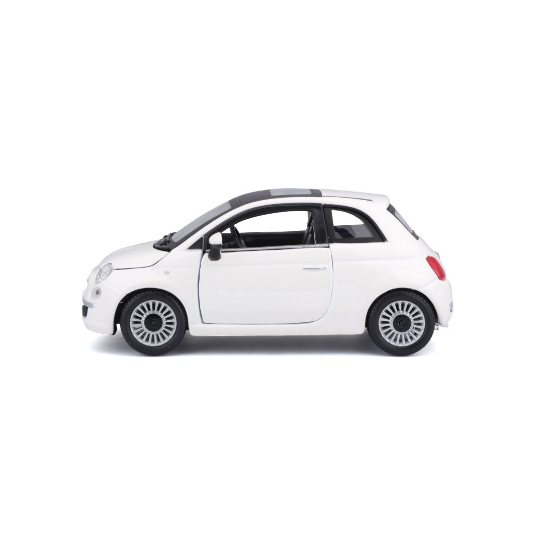 18-22106 Bburago - Fiat 500 (2007), bianca - Scala 1:24