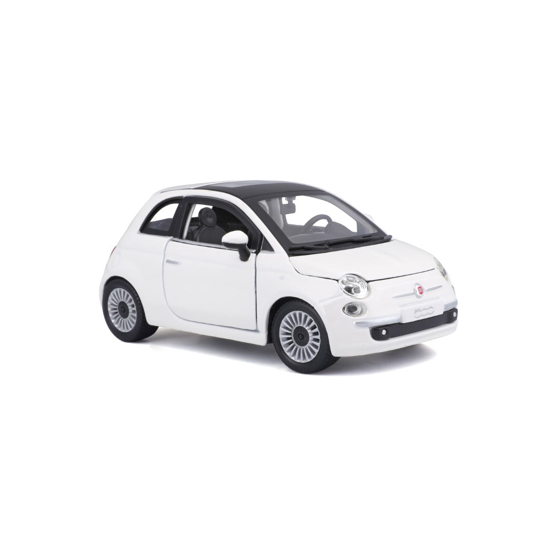 18-22106 Bburago - Fiat 500 (2007), bianca - Scala 1:24