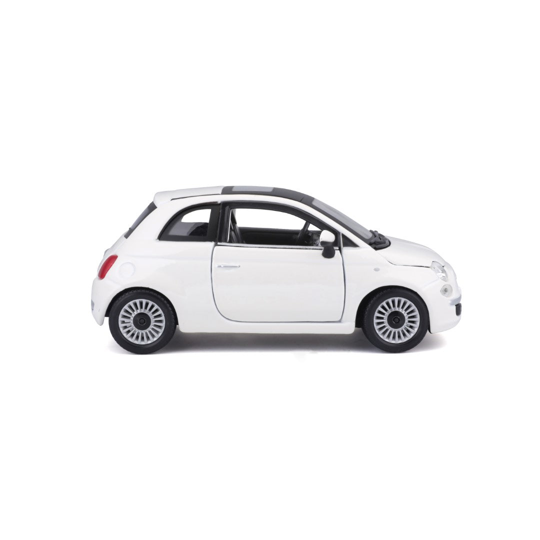 18-22106 Bburago - Fiat 500 (2007), bianca - Scala 1:24