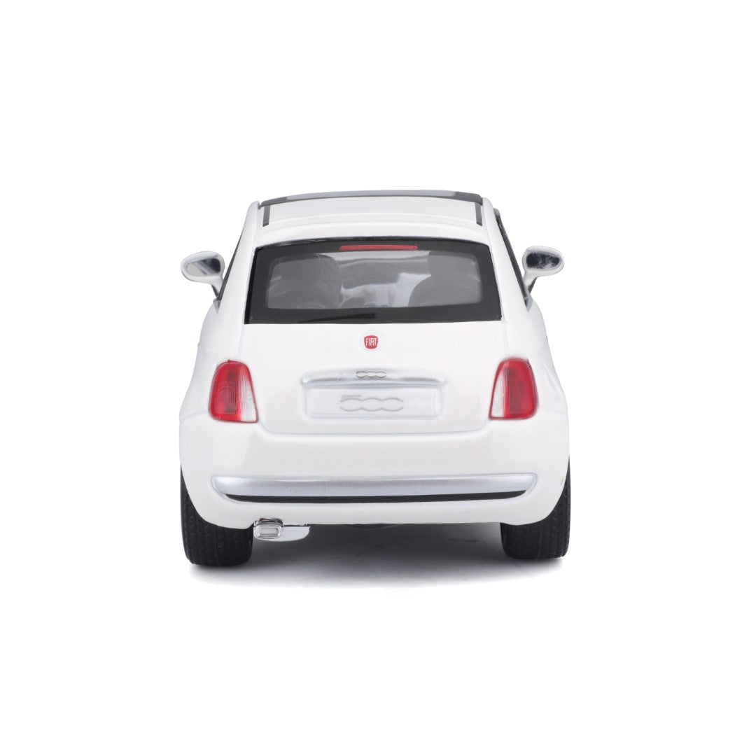 18-22106 Bburago - Fiat 500 (2007), bianca - Scala 1:24