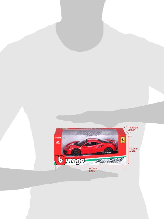 * 18-26026 RD Bburago Ferrari R&P - Ferrari 488 Pista, rossa - Scala 1:24