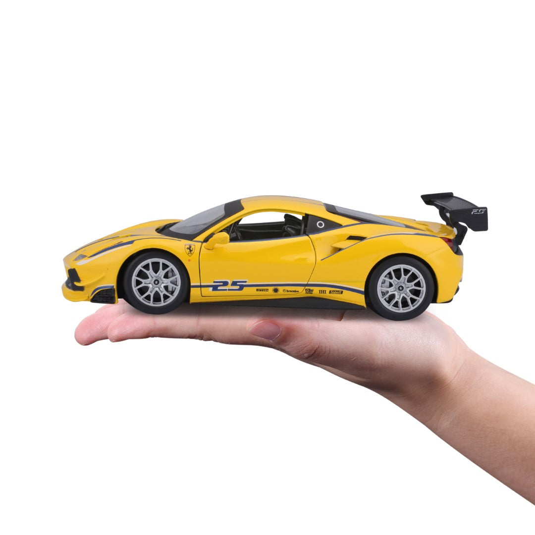 18-26307 Bburago Ferrari Racing - Ferrari 488 Challenge, gialla - 1:24