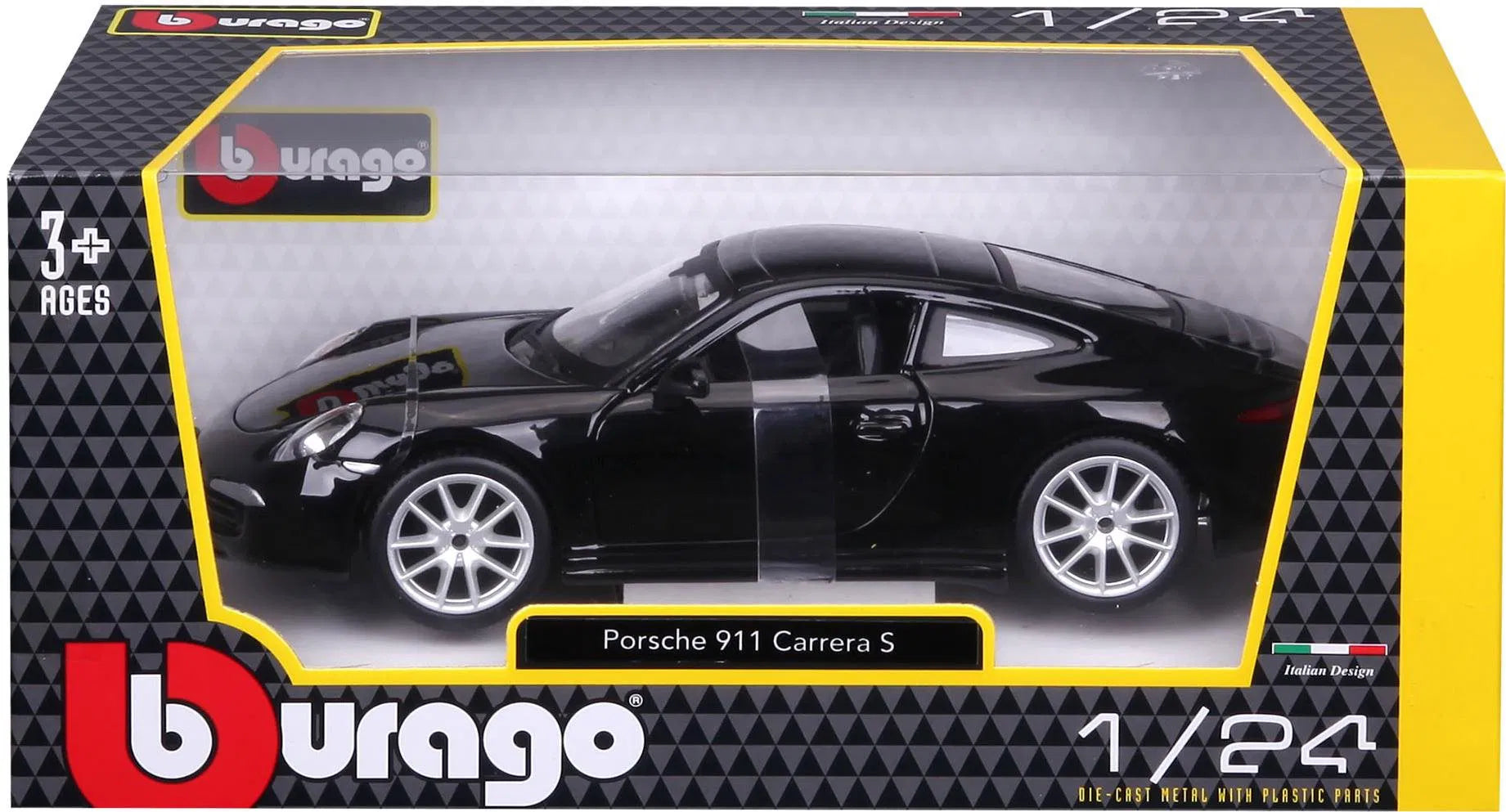 18- 21065 Bburago PORSCHE 911 CARRERA S - 1:24 NERA