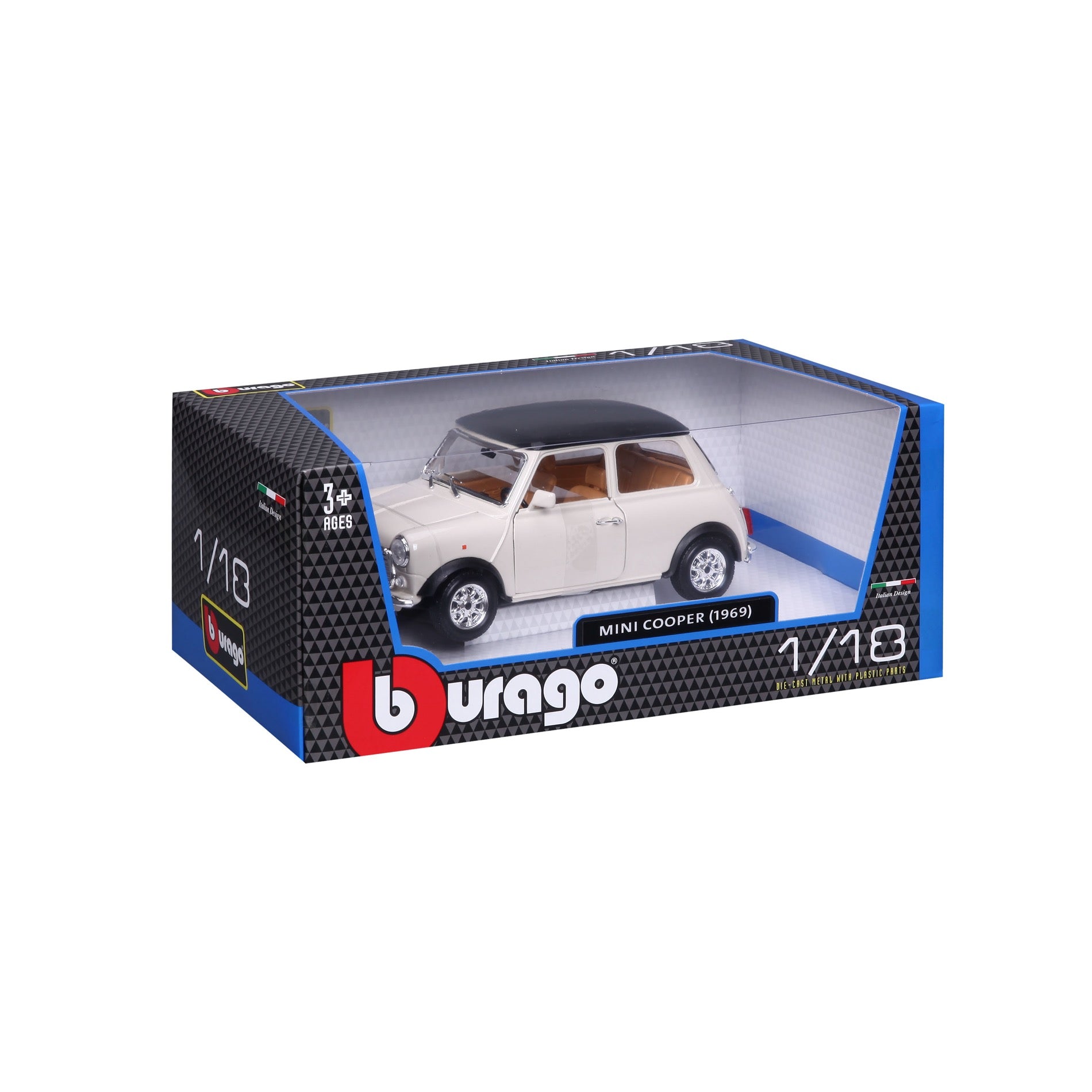 Voiture miniature Mini Cooper - Burago - Label Emmaüs