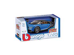 18-30348 - Bburago STREET FIRE  Bugatti Chiron blu 1:43 -