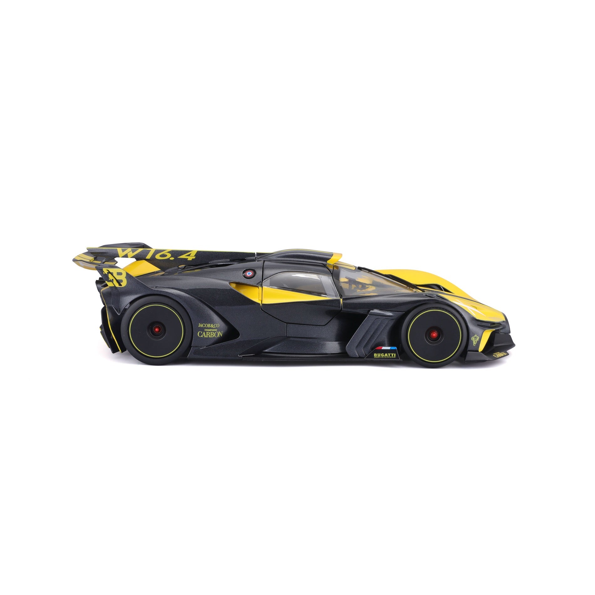 Burago 1/18 Scale Diecast 18-11047 - Bugatti Bolide - Black/Yellow