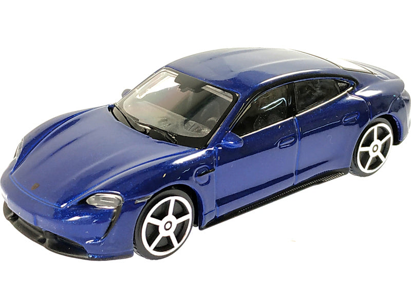 18-30433- Bburago  Street Fire PORSCHE TAYCAN blu  - 1:43