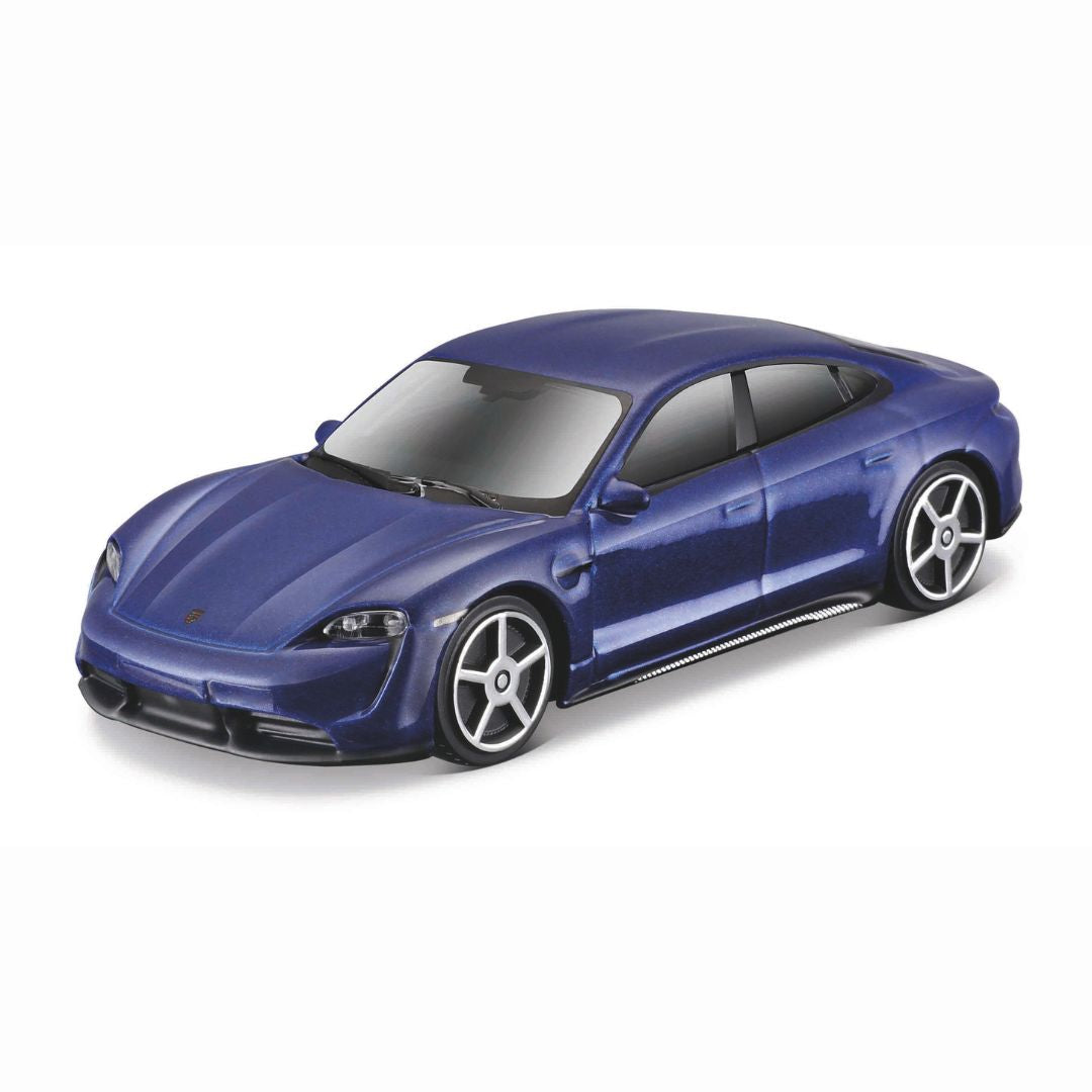 18-30433 Bburago  Street Fire - Porsche Taycan, blu - Scala 1:43