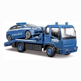 18-31425 Bburago - Carro attrezzi Polizia + auto - Scala 1:43