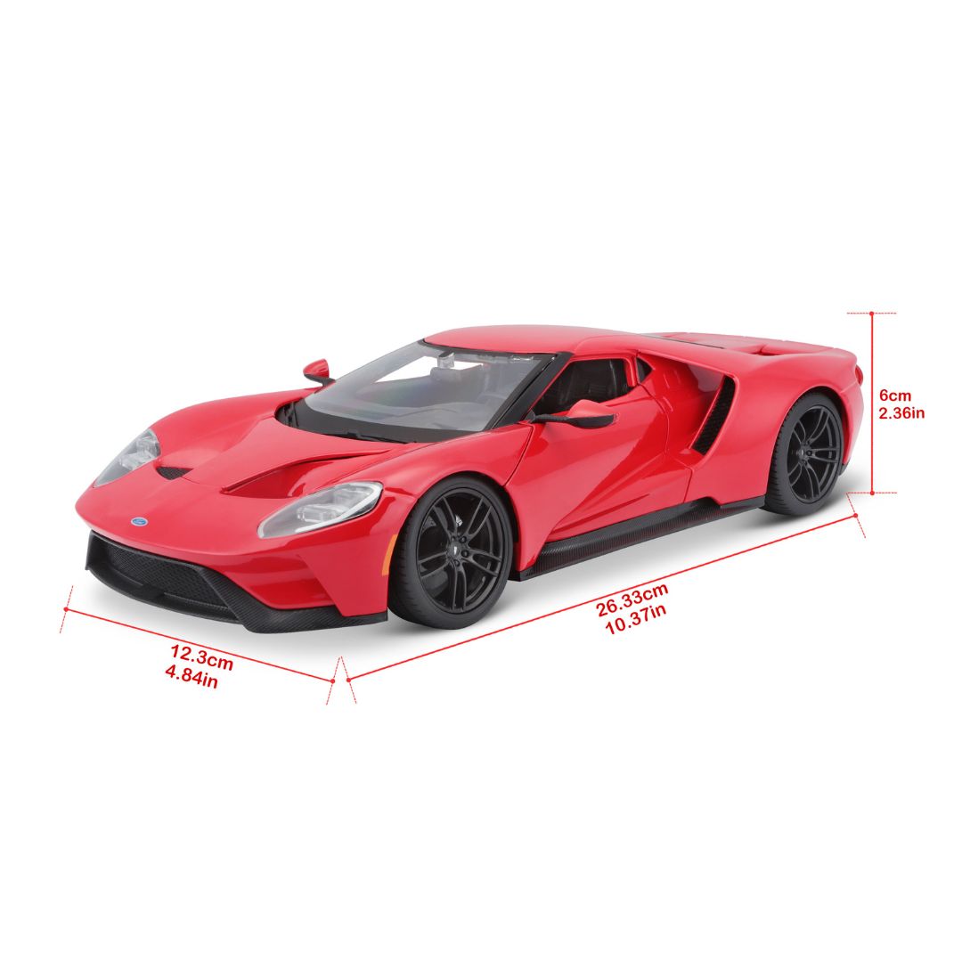 31384 RD Bburago Maisto - Ford GT (2017), rossa - Scala 1:18