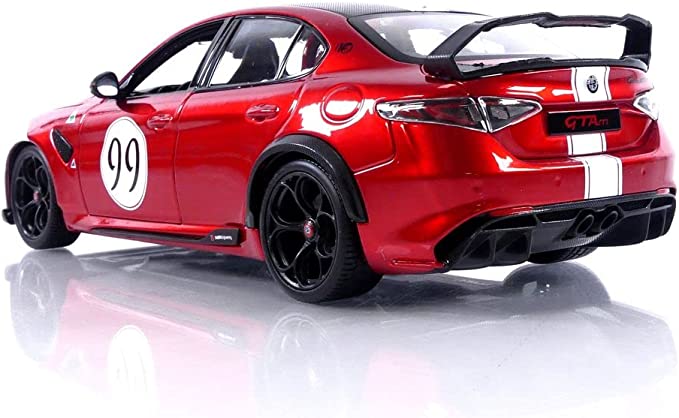928818.004 bburago Alfa Romeo Giulia GTAm N 99 Racing 2020 - 1:18 rosso e bianco