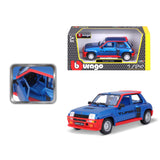 18-21088 BU Bburago 1:24 Collezione - Renault 5 Turbo Blue/Red