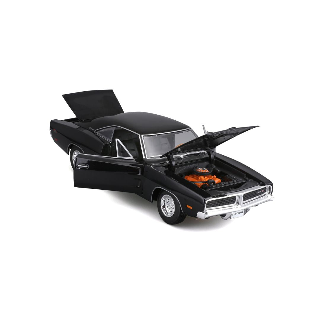 31387 BK1:18 - BBurago Maisto 1969 Dodge Charger R/TNera