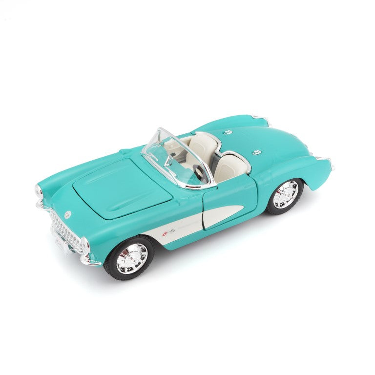 10-31275  Maisto - 1957 Chevrolet Corvette - 1:24 - azzurro