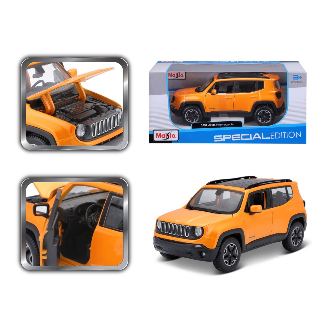 31282 Bburago Maisto - Jeep Renegade, arancione - Scala 1:24