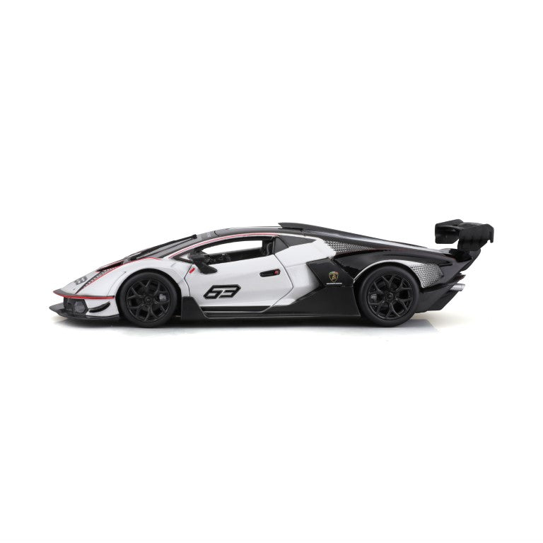 18-28023 - Bburago - 1:24 - Racing - Lamborghini Essenza SCV12 - #12 Bianca/Nera