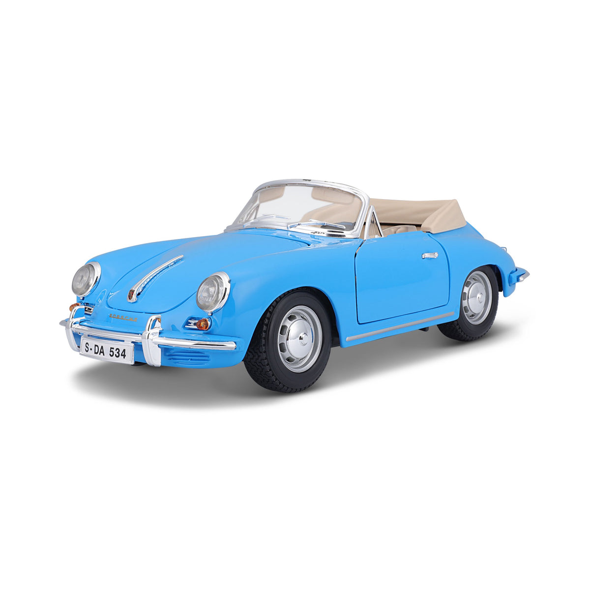 18-12025 Bburago - Porsche 356B Cabriolet (1961) Blue - 1:18