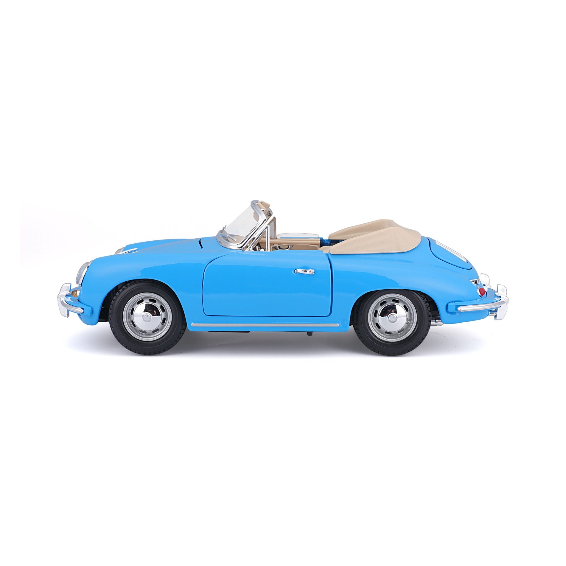 18-12025 Bburago - Porsche 356B Cabriolet (1961) Blue - 1:18
