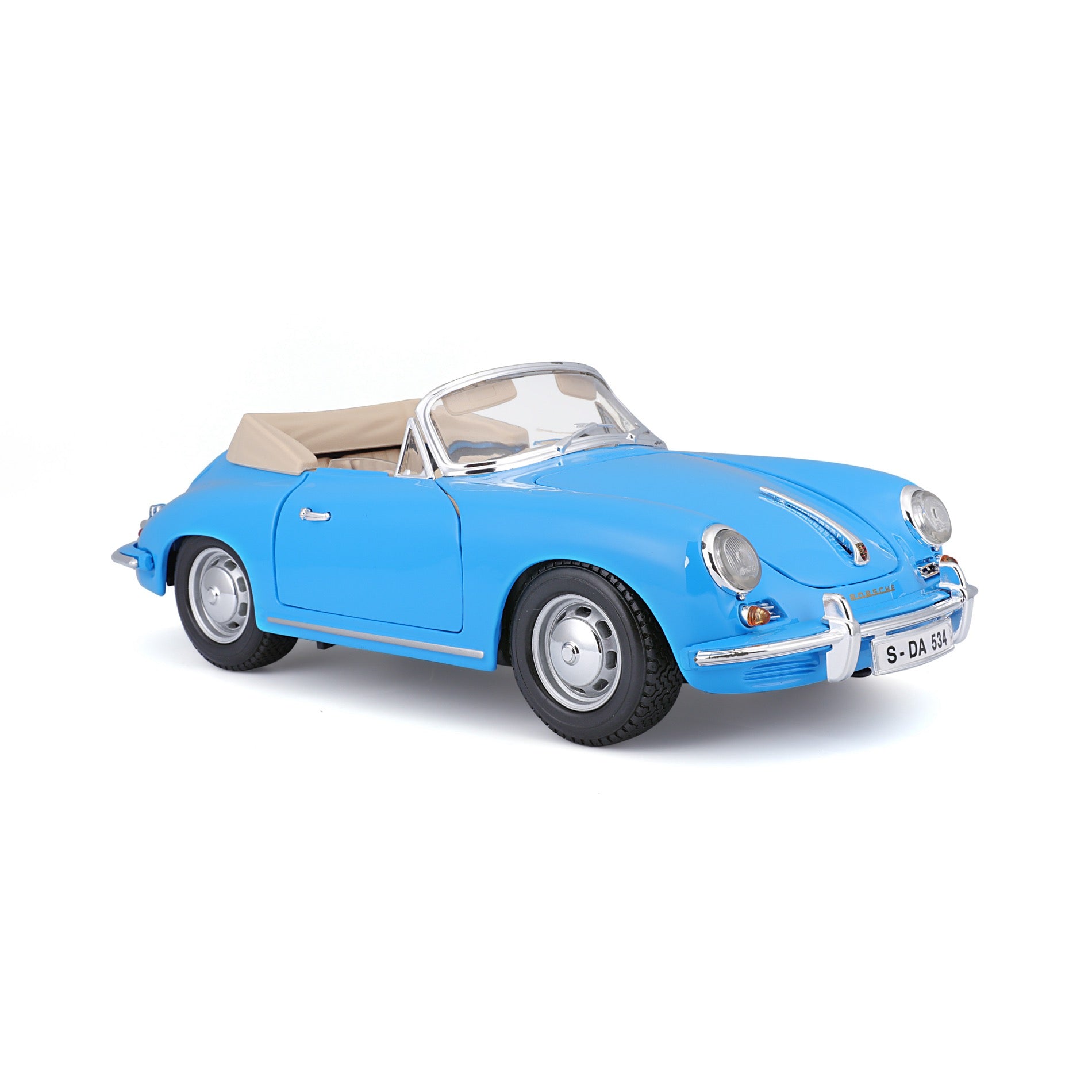 18-12025 - Bburago - 1:18 - 1961 Porsche 356B Cabriolet - Blue
