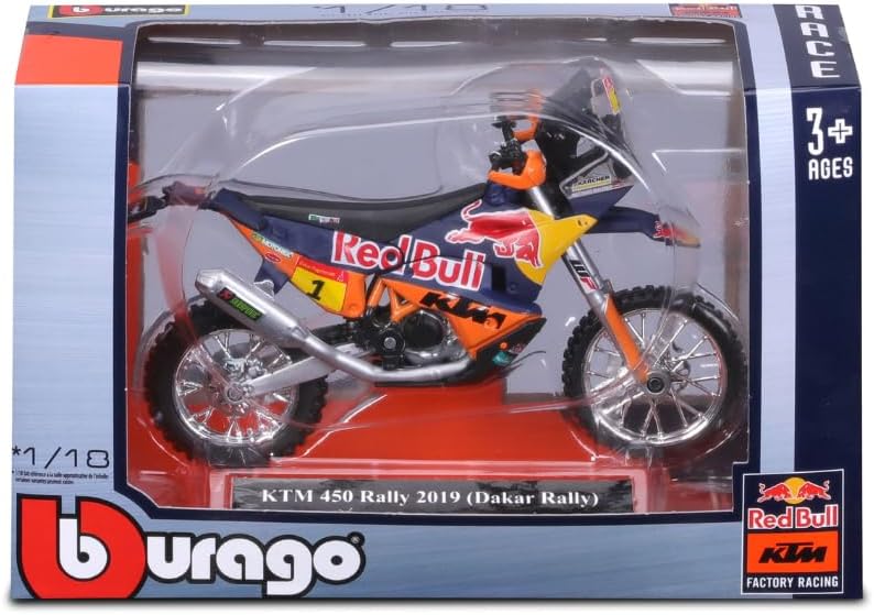 18-51070 Bburago -Moto KTM 450  REDBULL - Scala 1:18 modello casuale