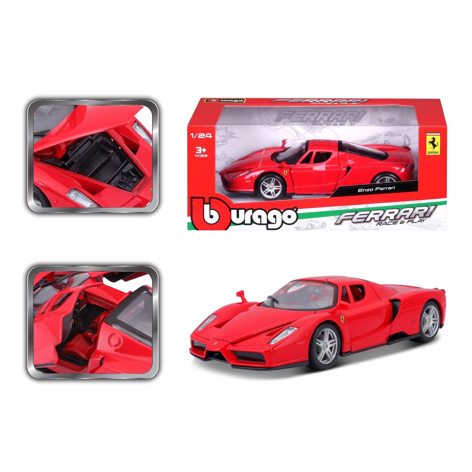 18-26006 Bburago Ferrari R&P - Enzo - Rosso - 1:24