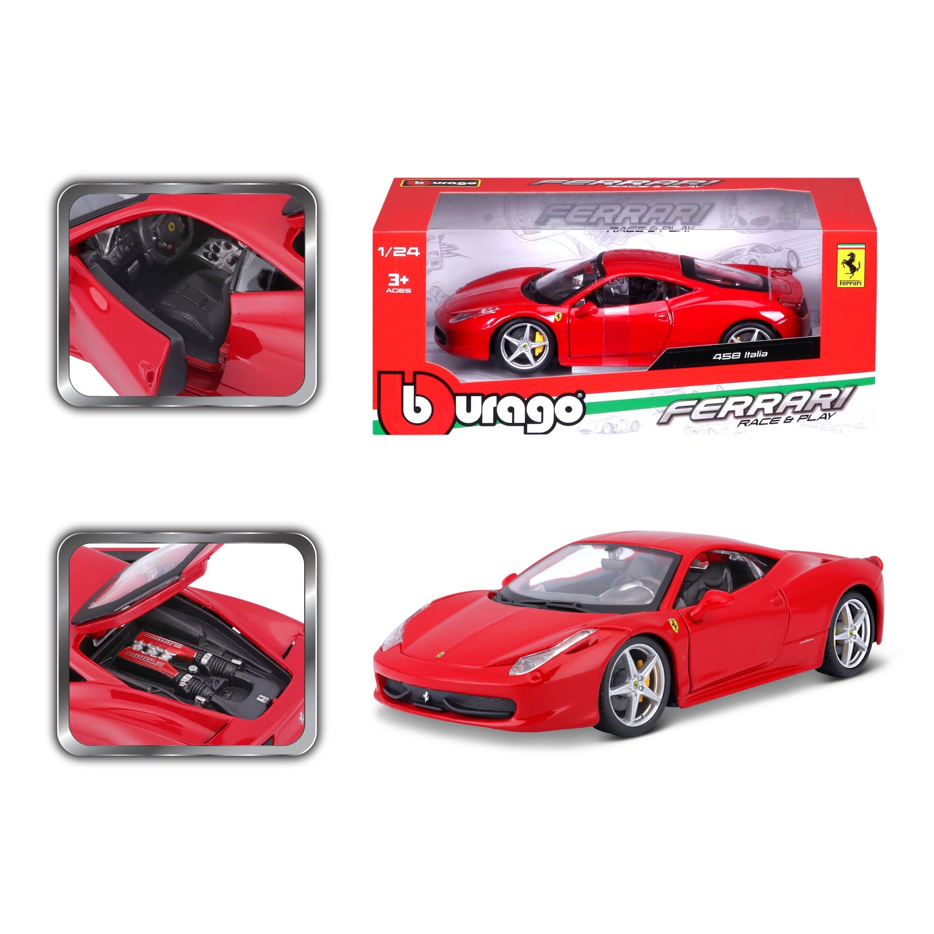 18-26003 - Bburago - 1:24 - Ferrari R&P (w/o stand) - 458
