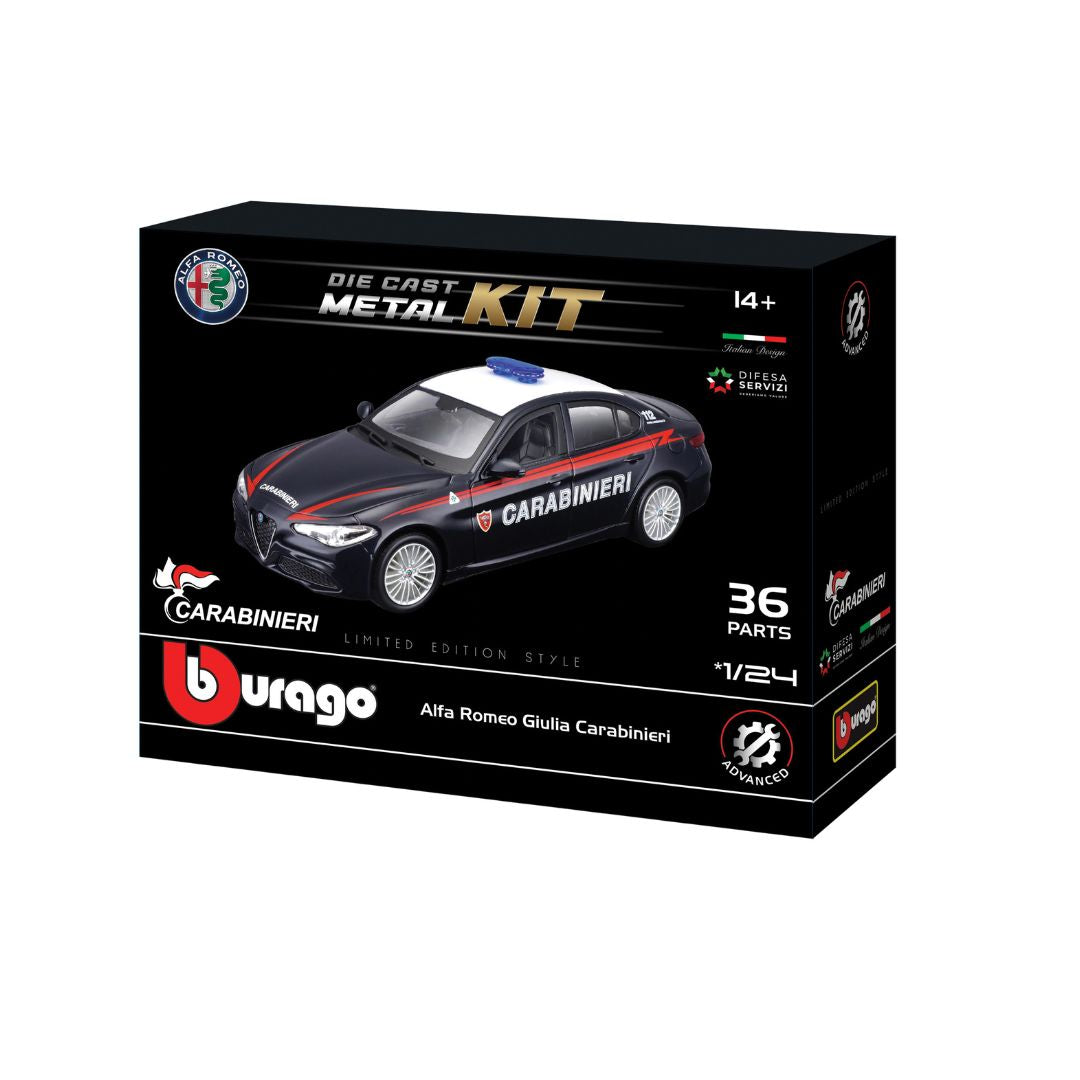 * 18-25128 Bburago Model Kit - Alfa Romeo Giulia Carabinieri - Scala 1:24