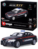 * 18-25128 Bburago Model Kit - Alfa Romeo Giulia Carabinieri - Scala 1:24